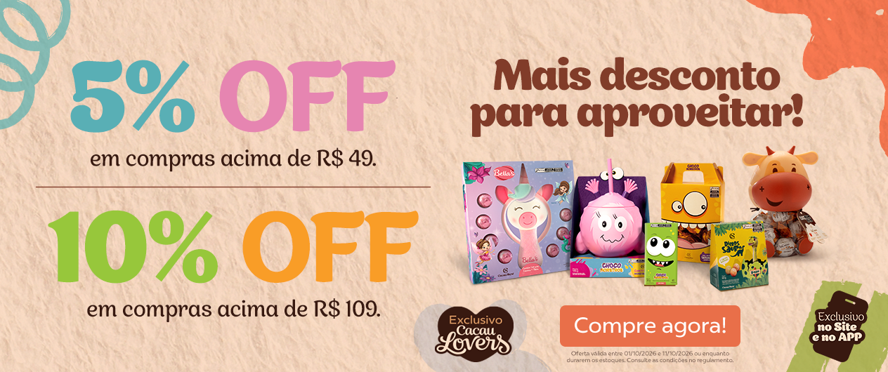 Cacau Show - Promoção Desconto Progressivo