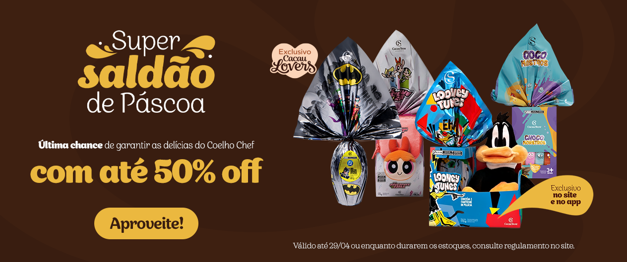 Sald&atilde;o de p&aacute;scoa at&eacute; 50 Off