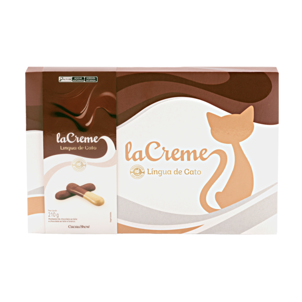 Caixa de Tabletes L&iacute;ngua de Gato laCreme 210g