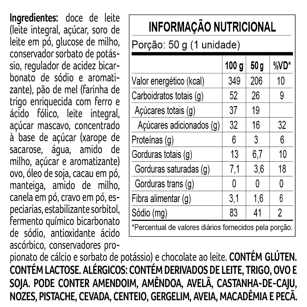 Pão de Mel de Doce de Leite 50g, , large. image number 2