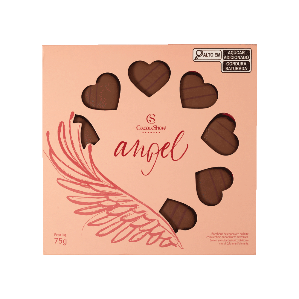 Caixa de Bombons Angel ao Leite Coração 75g null image number null