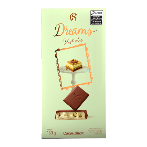 Tablete Dreams Pistache Recheado 130g