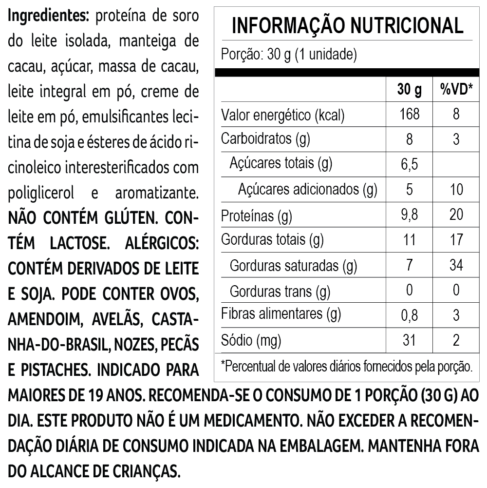 Tablete Whey Choc ao Leite 30g, , large. image number 2