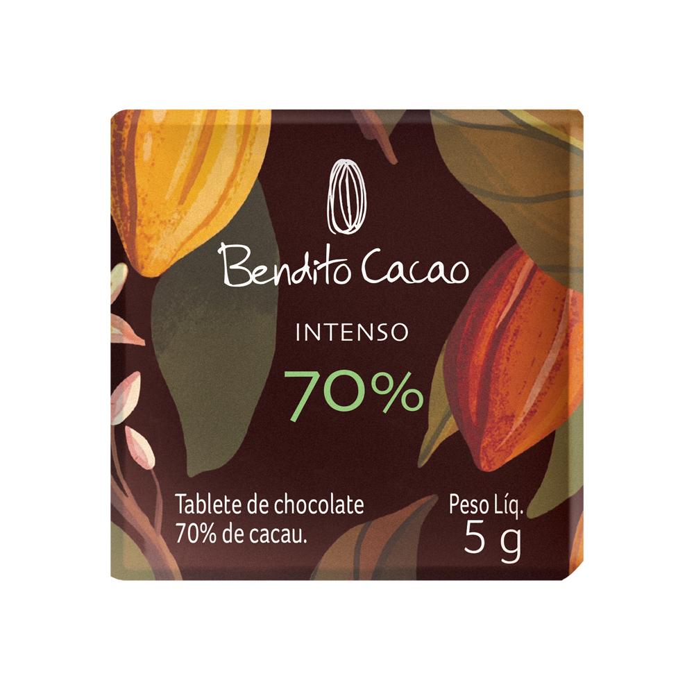Tablete de Chocolate Intenso Bendito Cacao 70% 5g, , large. image number 0