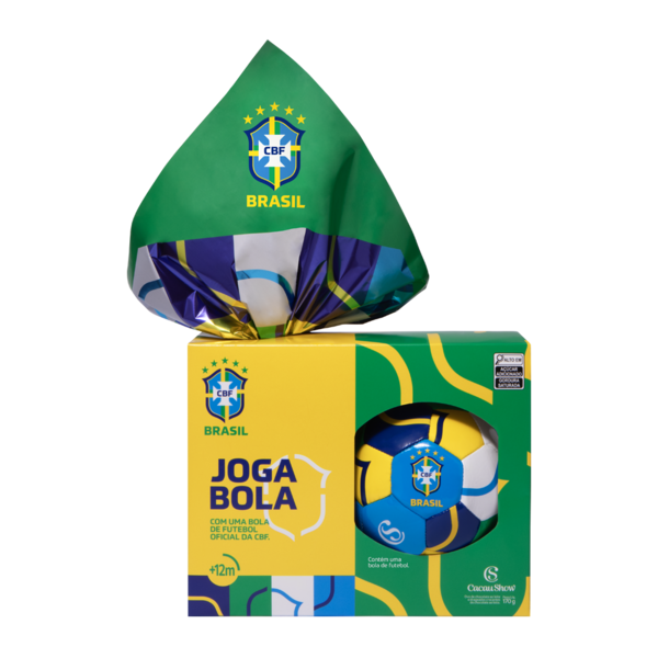 Ovo de P&aacute;scoa ao Leite Bola CBF Chocoesportes 170g