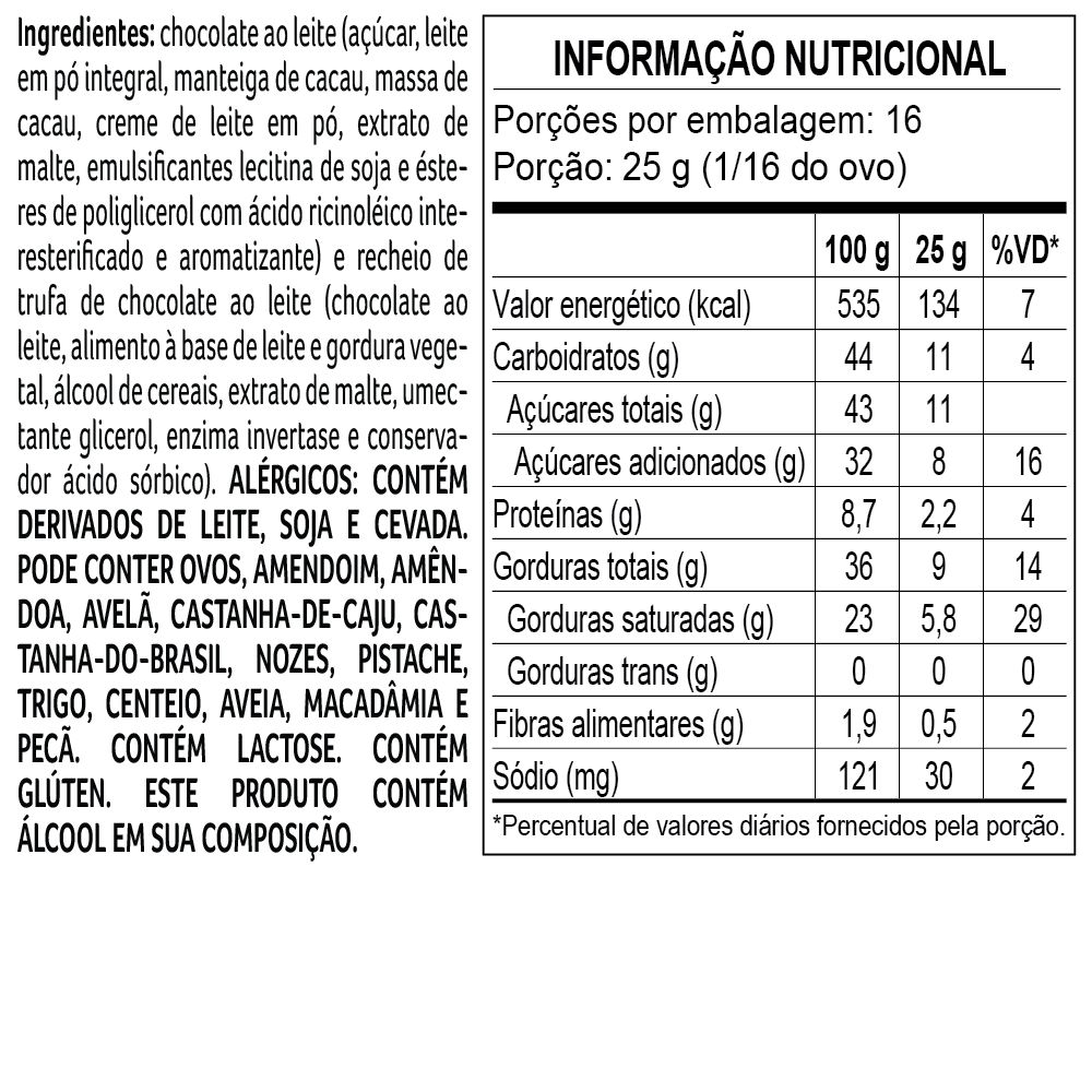 Ovo de P&aacute;scoa Recheado laCreme ao Leite 400g, , large. image number 1