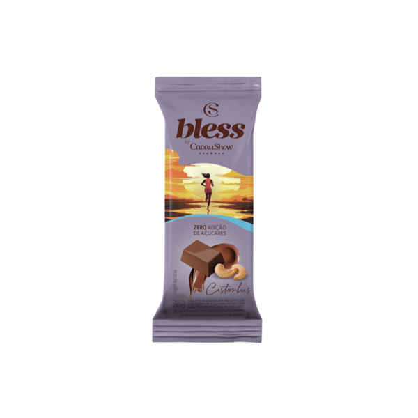 Tablete Bless Zero Adição de Açúcar Castanha de Cajú 20g
