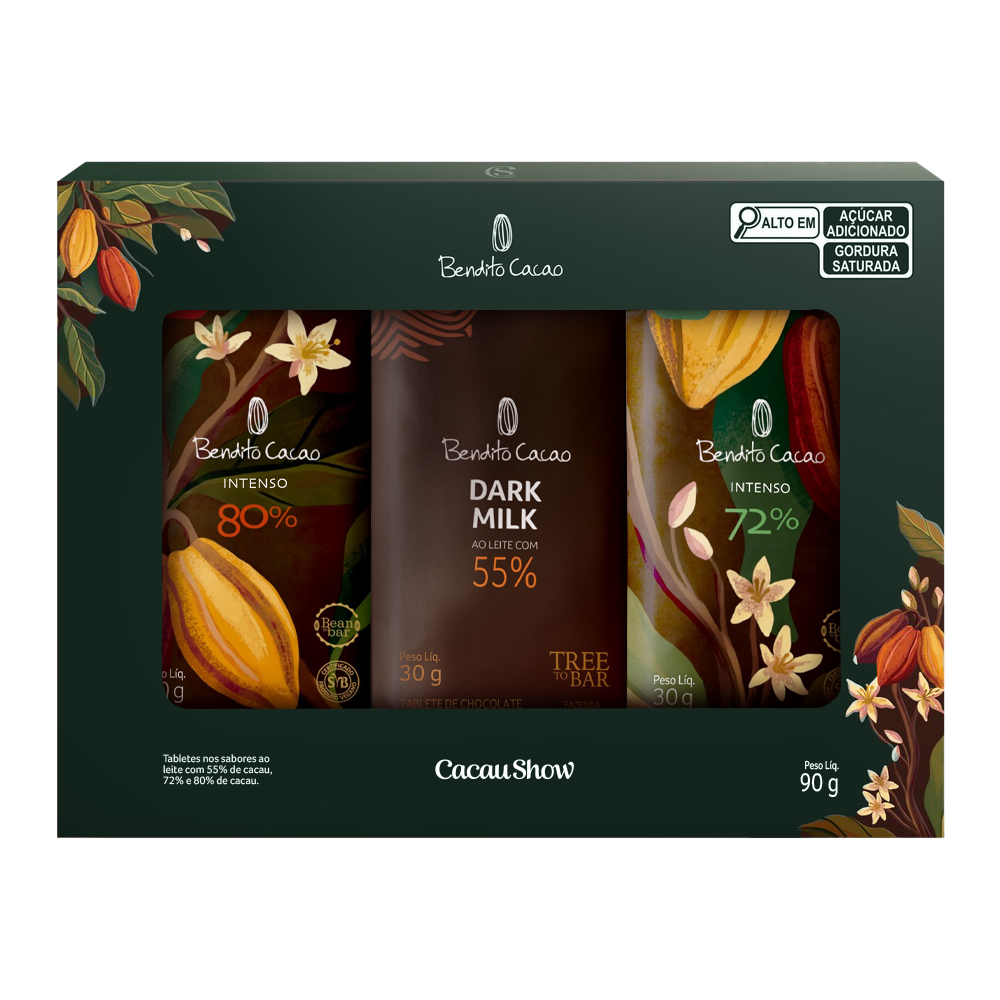 Caixa de Tabletes Intensos Bendito Cacao 90g, , large. image number 0