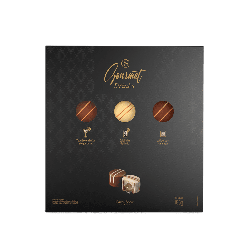 Caixa de Bombons Gourmet Drinks 185g, , large. image number 0