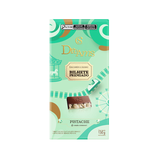 Tablete Dreams Pistache Edi&ccedil;&atilde;o Especial 130g