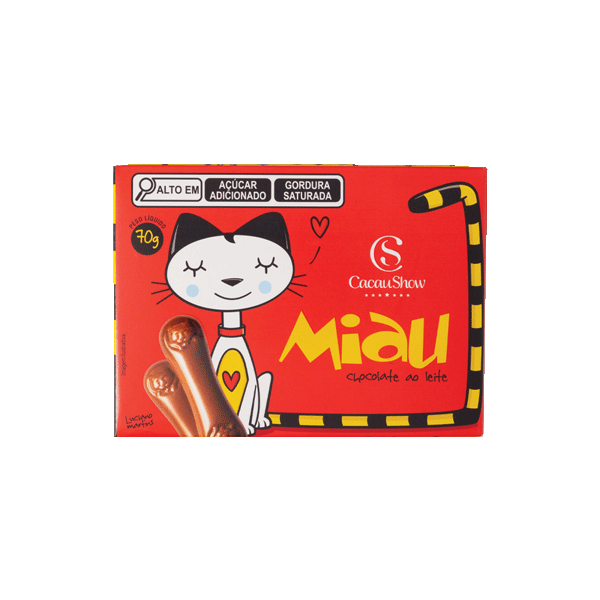 Tablete Miau de Chocolate ao Leite 70g