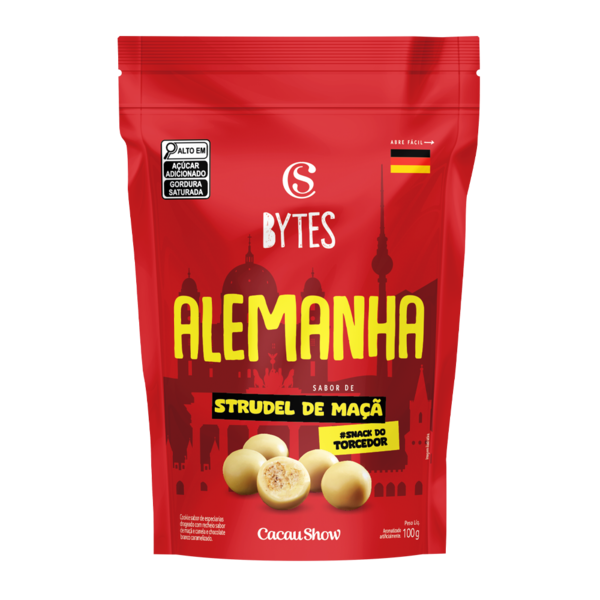 Drageado Bytes Alemanha Strudel de Ma&ccedil;&atilde; 100g