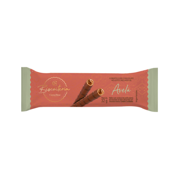 Wafer Recheado de Avel&atilde; Coberto de Chocolate ao Leite 32g