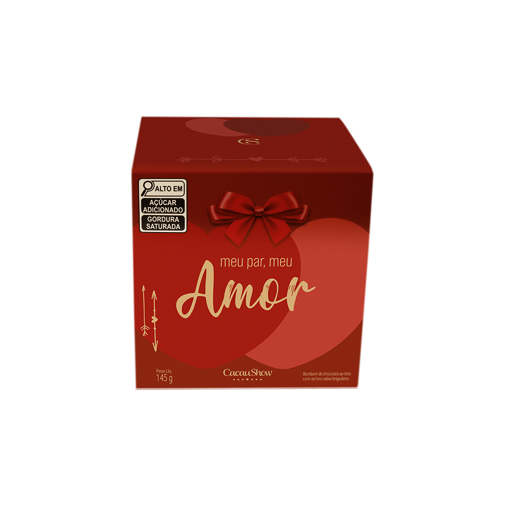 Cubo com Bombons de Chocolate ao Leite Amor 145g null image number null