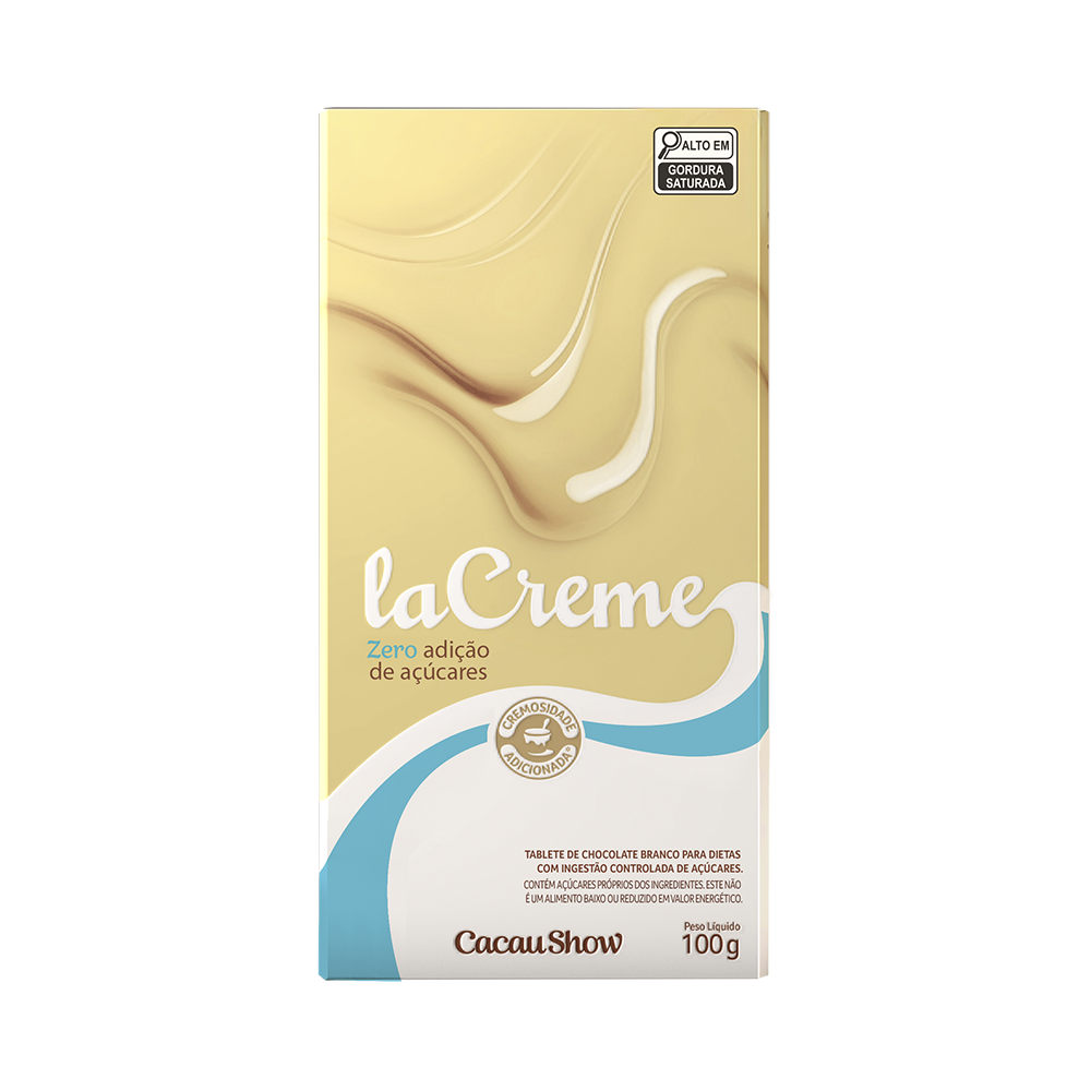 Tablete laCreme Branco Zero A&ccedil;&uacute;car 100g, , large. image number 0