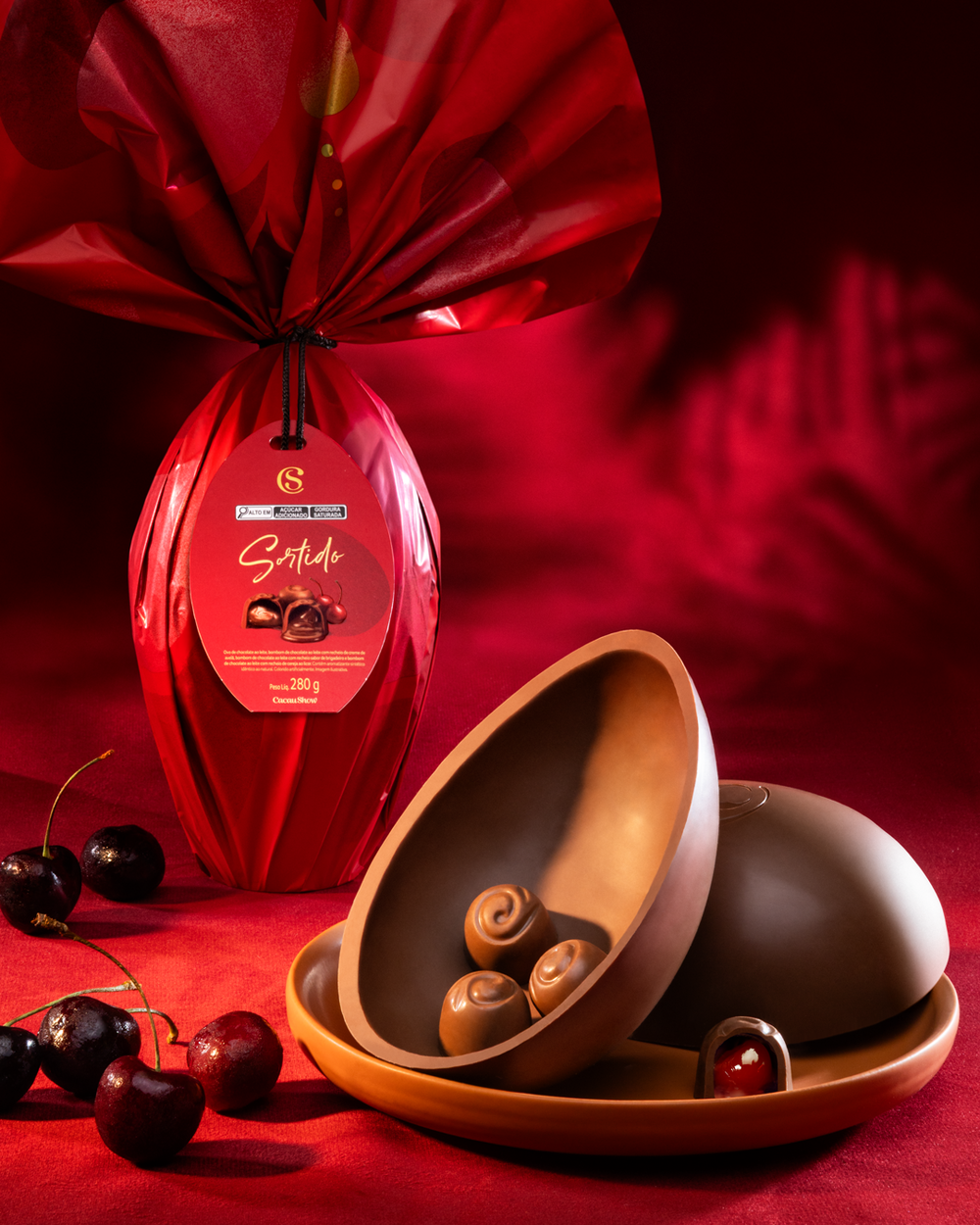 Ovo de P&aacute;scoa Cl&aacute;ssicos ao Leite com Bombons 280g, , large. image number 1