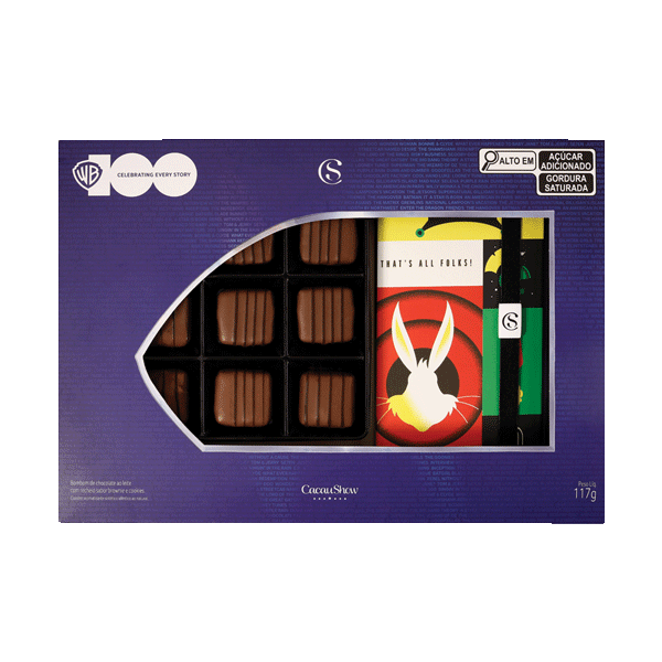 CAIXA BOMBONS BROWNIE WARNER BROS 100 ANOS PERNALONGA 117G
