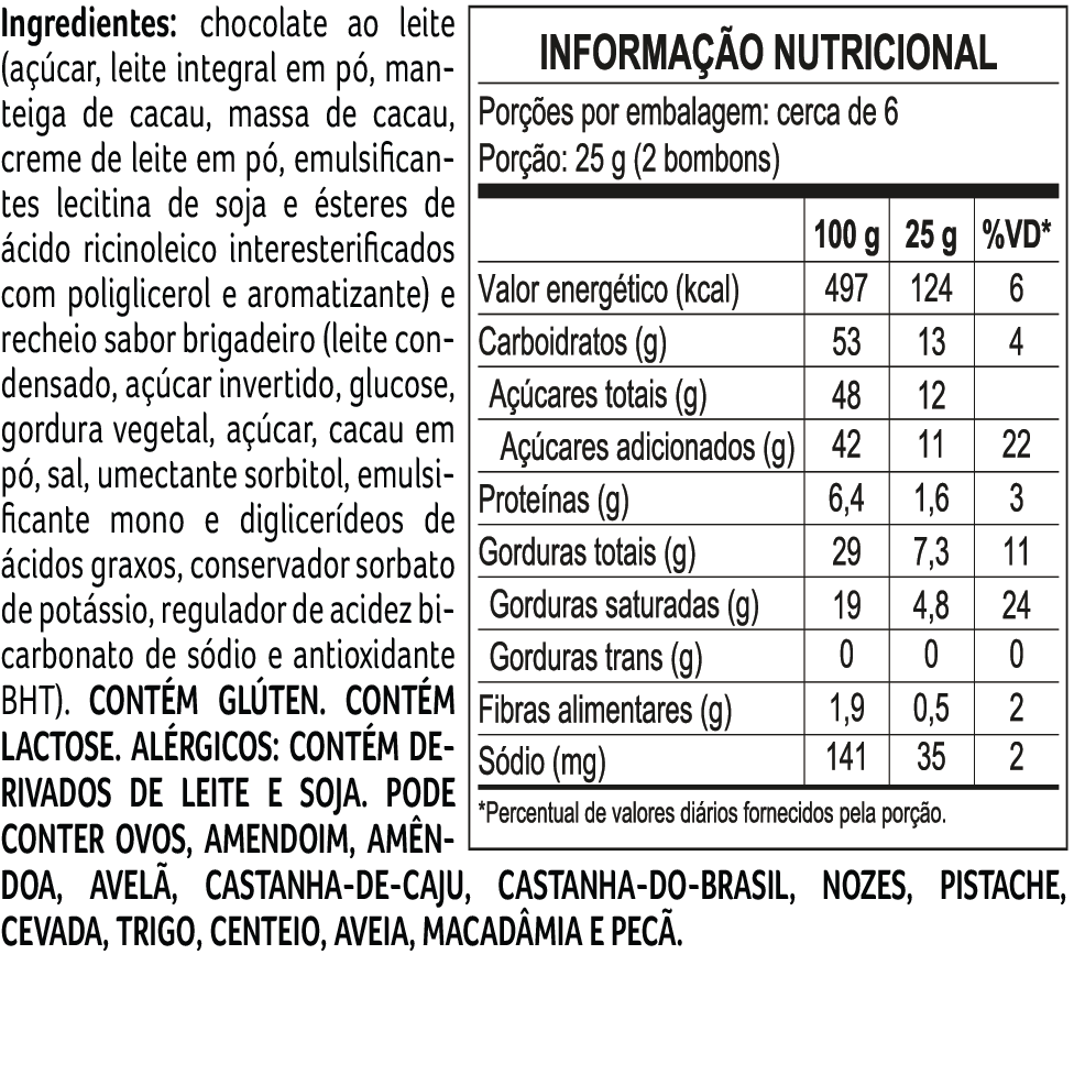 Caixa de Bombons Cubo Cacau Magia Brigadeiro 145g, , large. image number 1