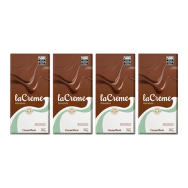 Combo com 4 Tabletes laCreme de Chocolate ao Leite e Avel&atilde; 100g