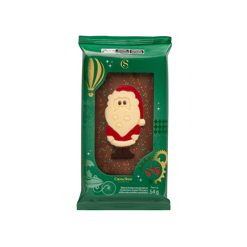 Tablete ao Leite Papai Noel de Natal 54g null image number null
