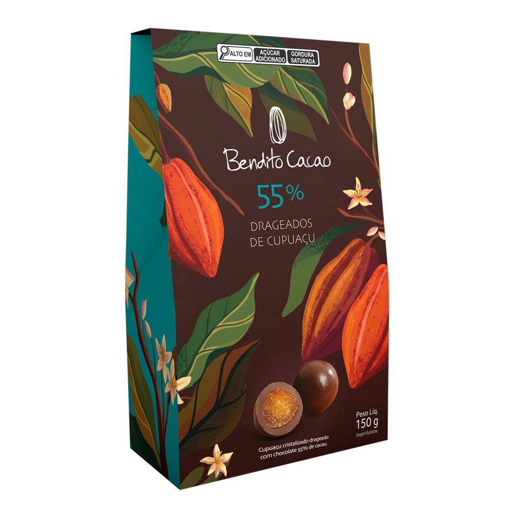 Drageado Bendito Cacao 55% com Cupua&ccedil;u 150g, , large. image number 0