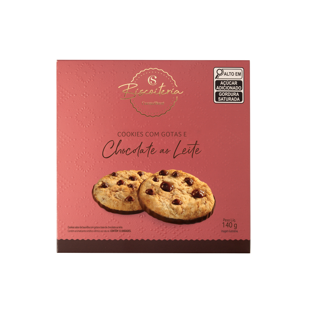 Cookies Banhado com Gotas de Chocolate ao Leite 140g, , large. image number 0