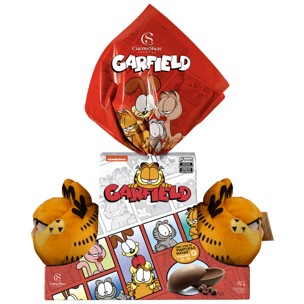 Ovo de Páscoa ao Leite Pantufa Garfield G 170g, , large. image number 0