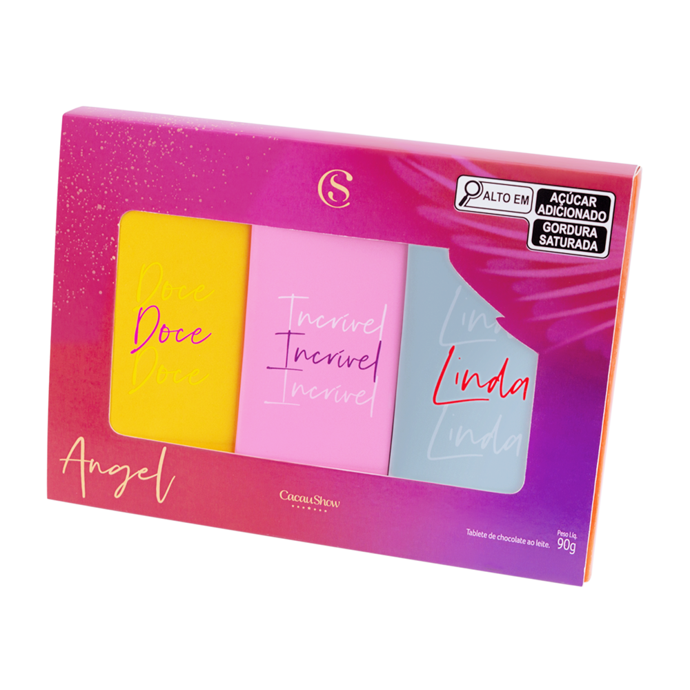 Caixa Angel Tabletes de Chocolate ao Leite 90g, , large. image number 0