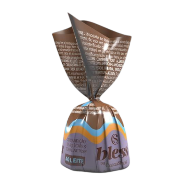 Bombom Bless Zero A&ccedil;&uacute;car e Zero Lactose de Chocolate ao Leite 13,5g