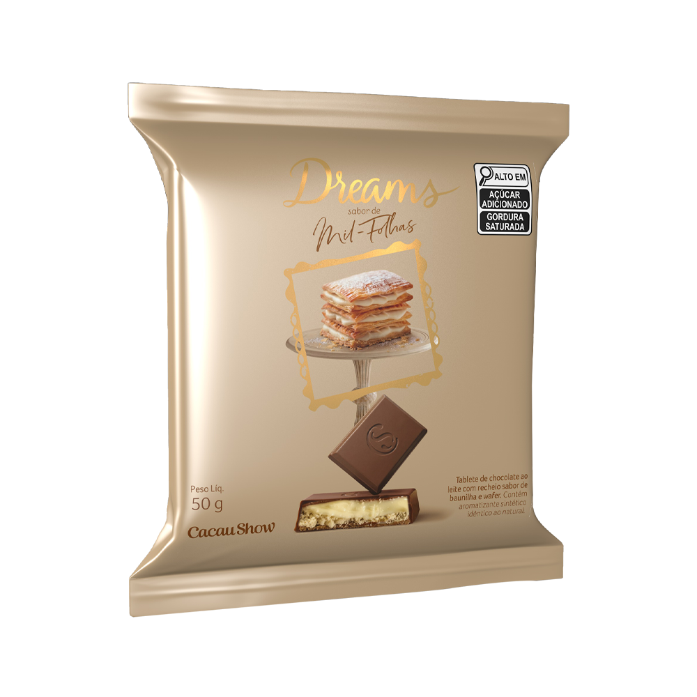 Tablete Dreams Mil-Folhas 50g, , large. image number 0