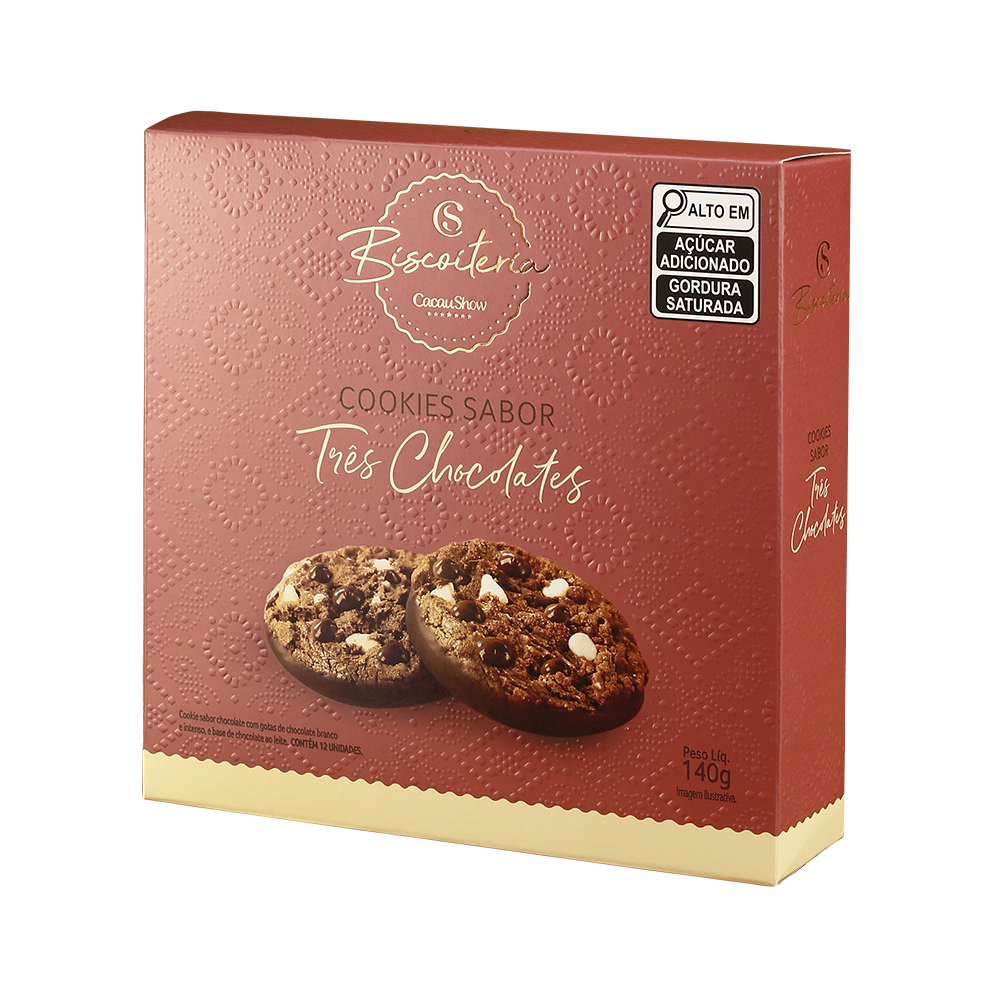 Cookies 3 Chocolates Sortidos 140g