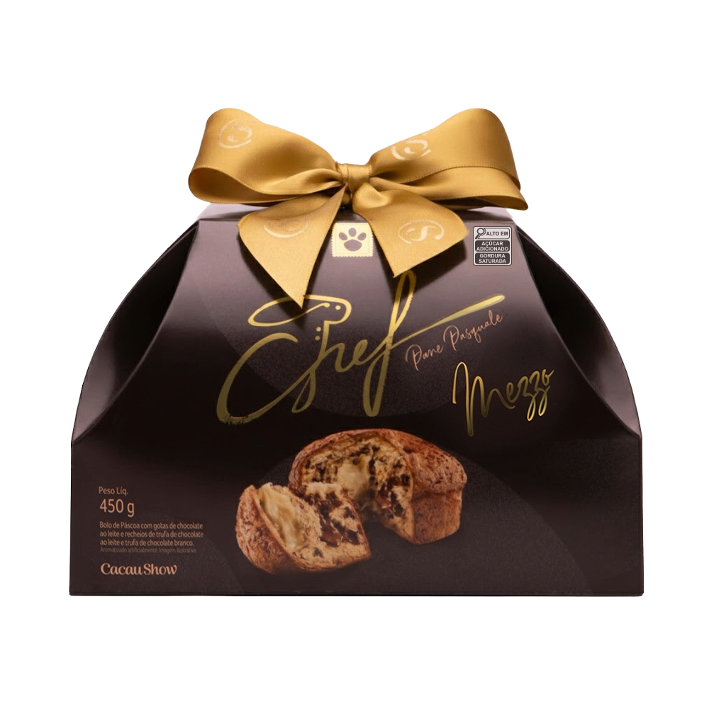 Bolo de Páscoa do Chef Mezzo ao Leite e Branco 450g