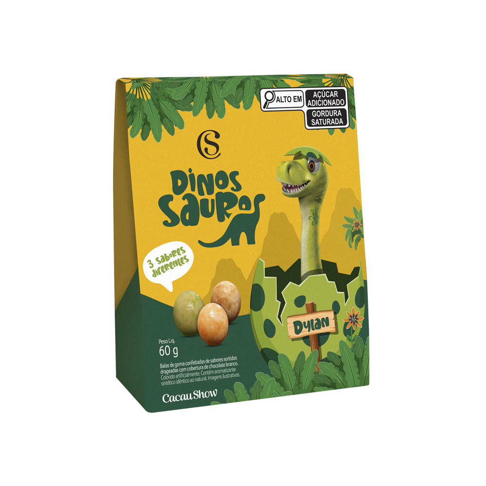 Caixa de Drageados Dinossauros 60g