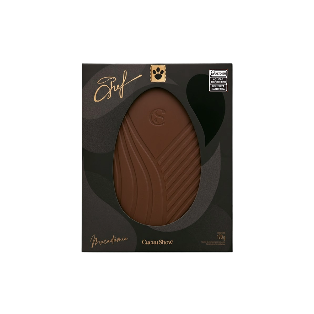 Tablete do Chef ao Leite com Macadâmia 120g