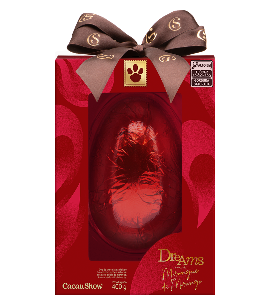 Ovo de Páscoa Dreams Merengue de Morango 400g