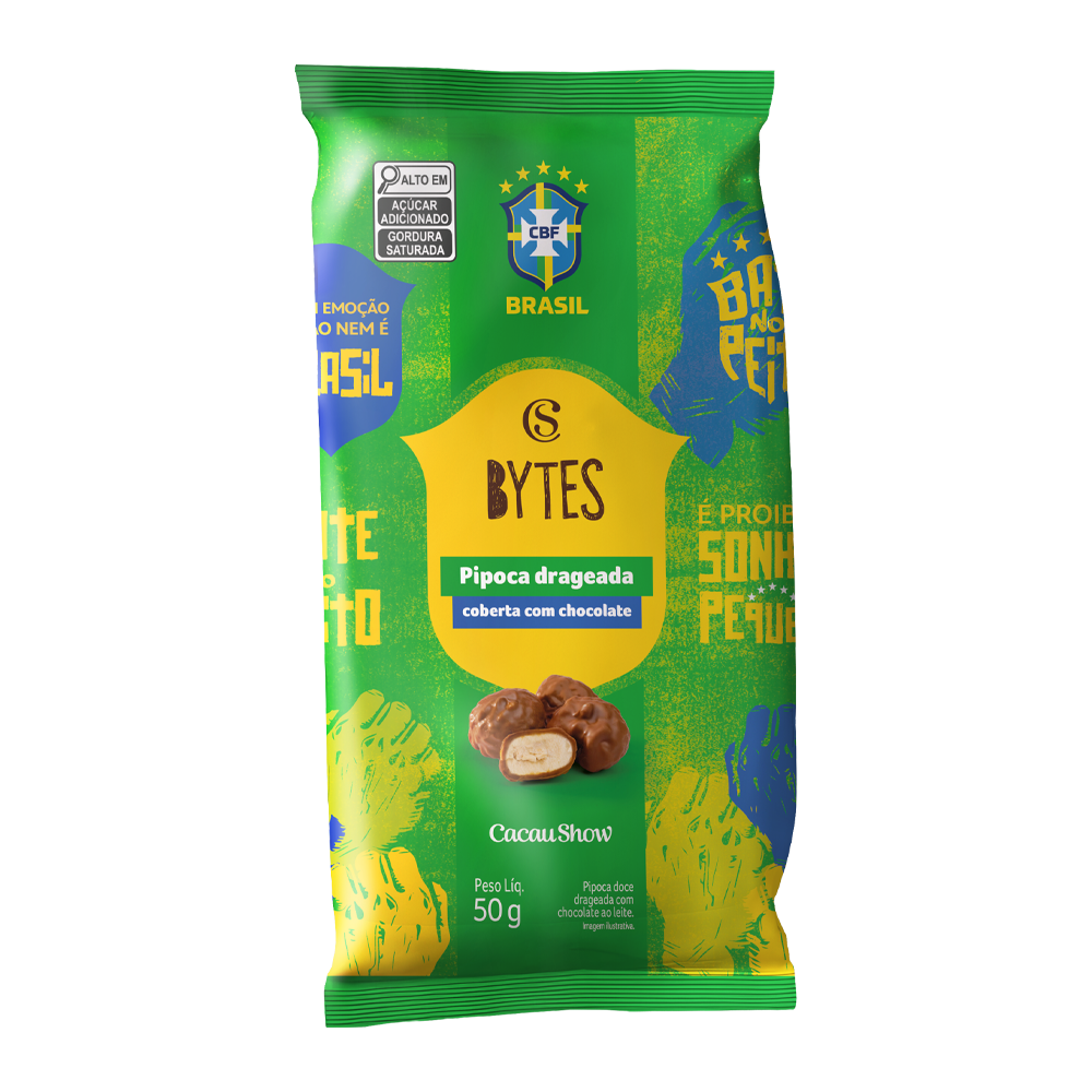 Pipoca com Cobertura de Chocolate ao Leite 50g, , large. image number 0