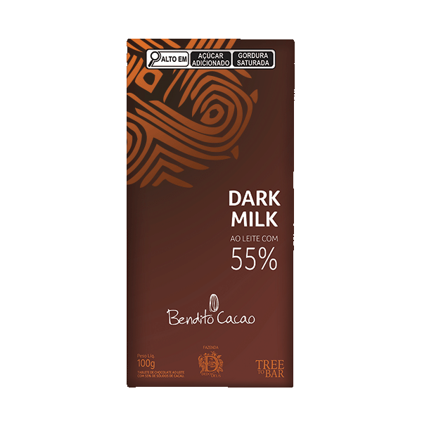 TABLETE DARK MILK 55% CACAU 100G