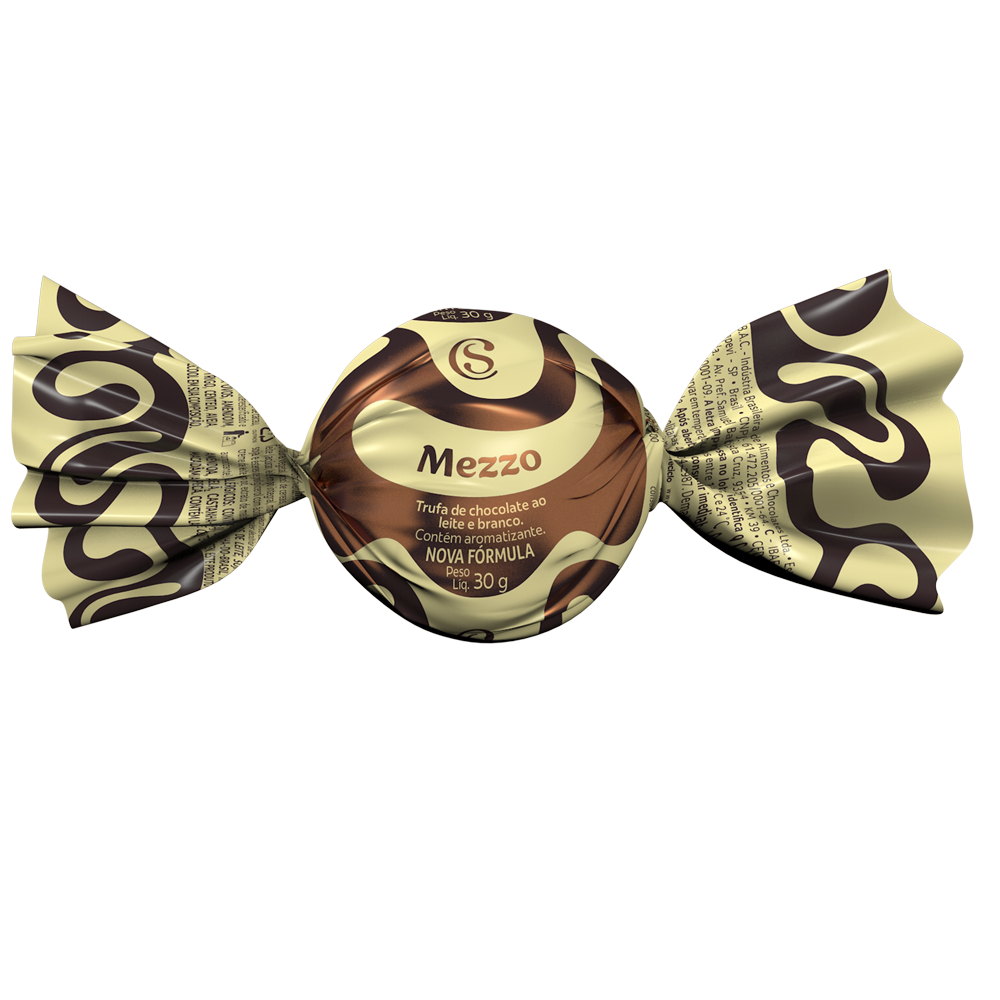 Trufa de Chocolate ao Leite e Branco Mezzo 30g, , large. image number 0