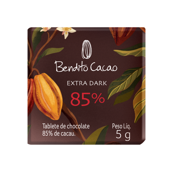 Tablete de Chocolate Intenso Bendito Cacao 85% 5g