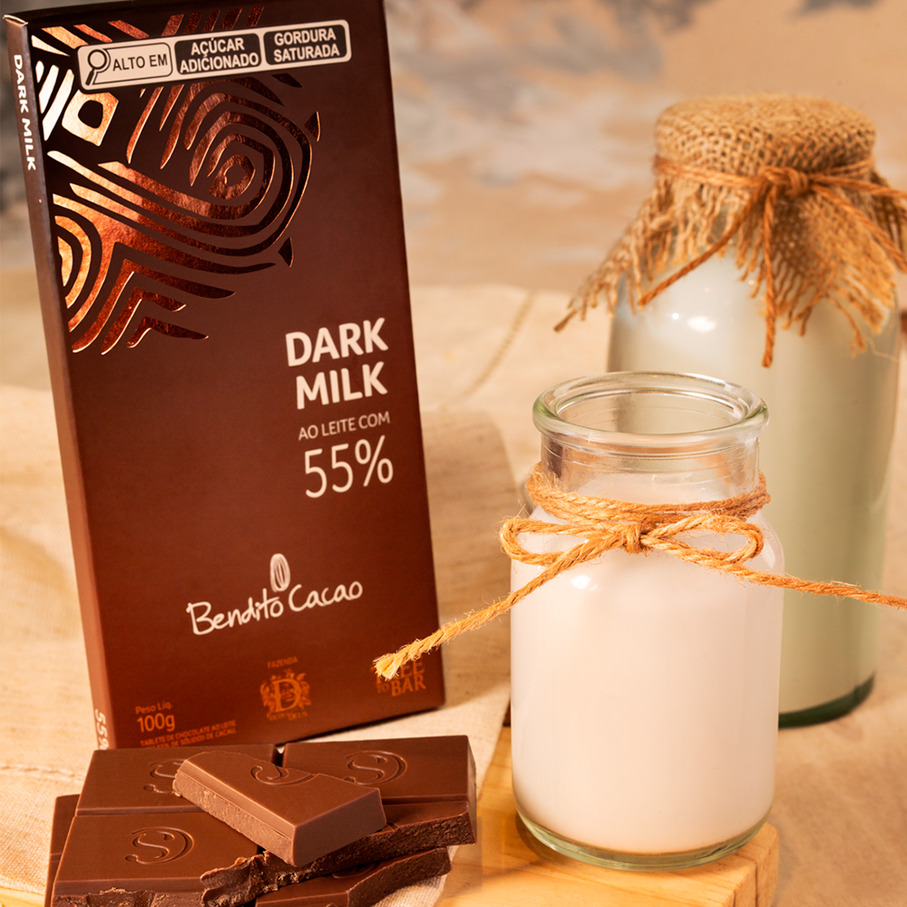 TABLETE DARK MILK 55% CACAU 100G, , large. image number 1