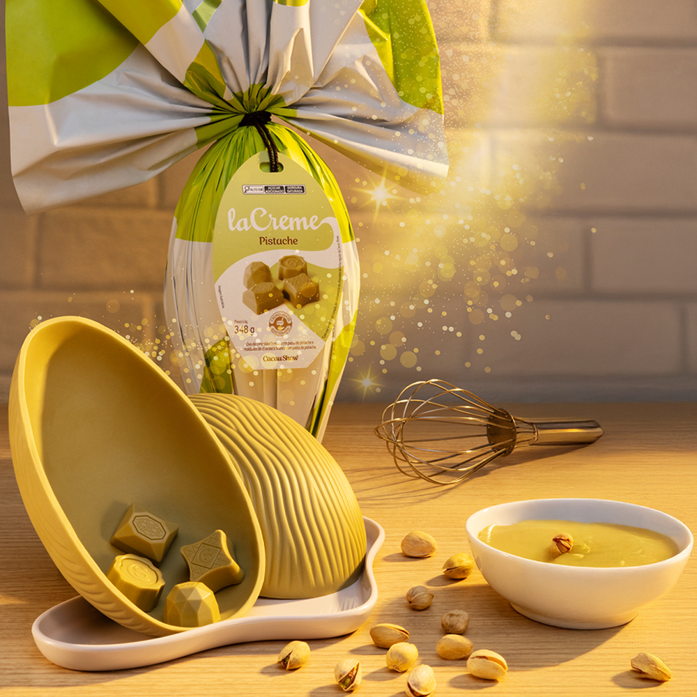 Ovo de P&aacute;scoa laCreme Pistache 348g, , large. image number 1