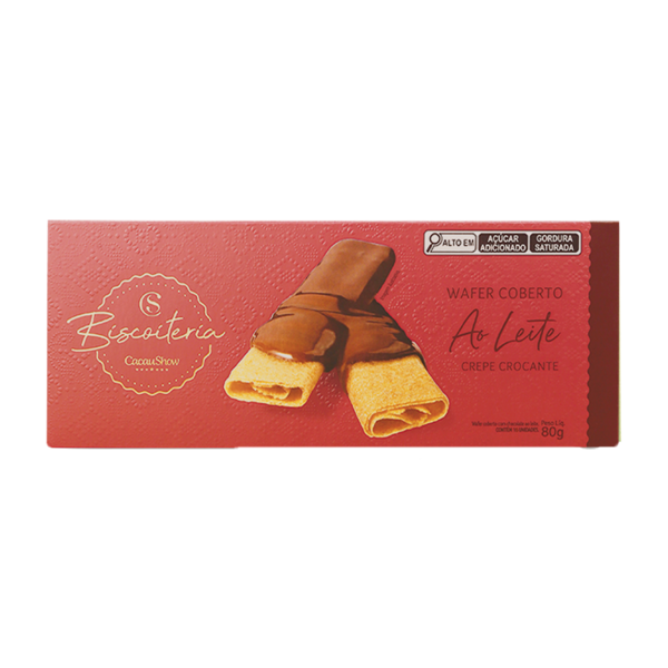 Wafer Biscoiteria Coberto ao Leite 80g