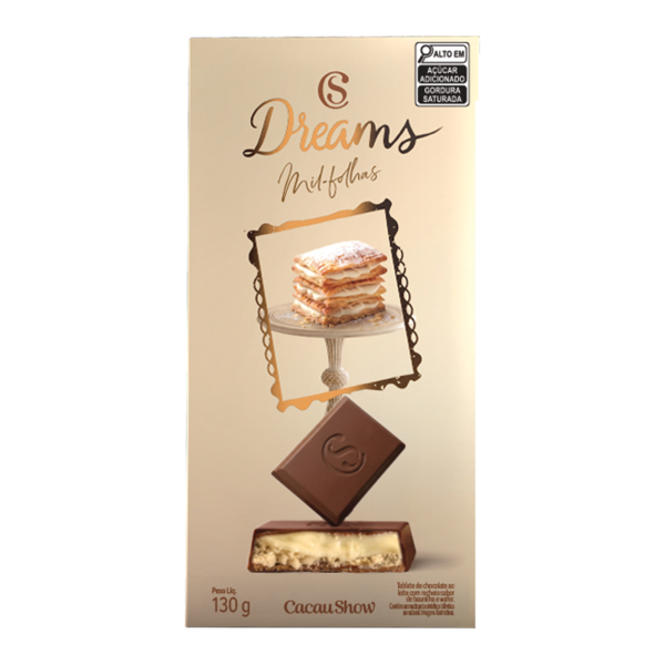 Tablete Dreams Mil-Folhas 130g