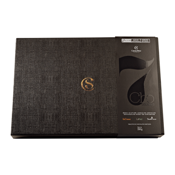 Caixa de Tabletes 7 Chocolates 350g