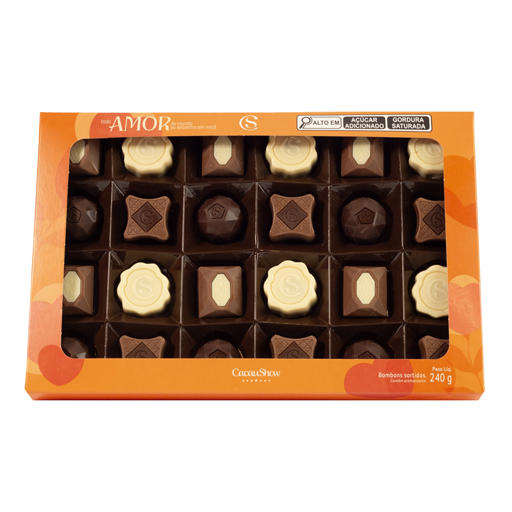 Caixa de Bombons Sortidos Amor 240g, , large. image number 0