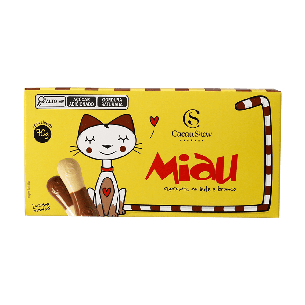 Tablete Miau de Chocolate Mezzo 70g, , large. image number 0