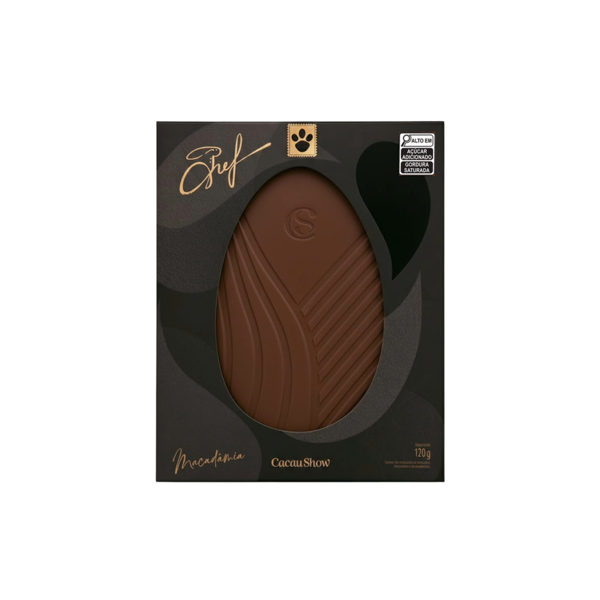 Tablete do Chef ao Leite com Macad&acirc;mia 120g