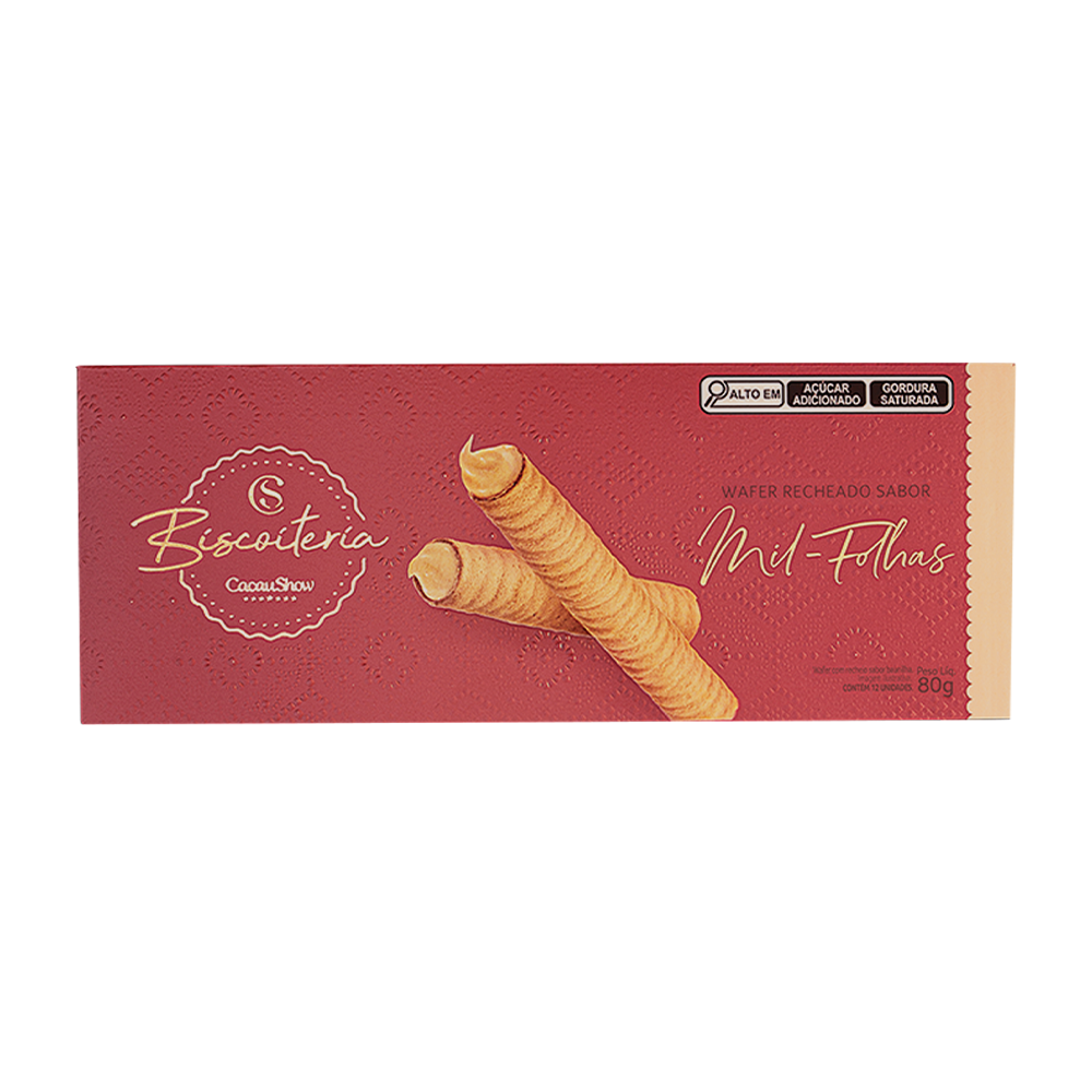 Wafer Biscoiteria Mil-Folhas 80g, , large. image number 0