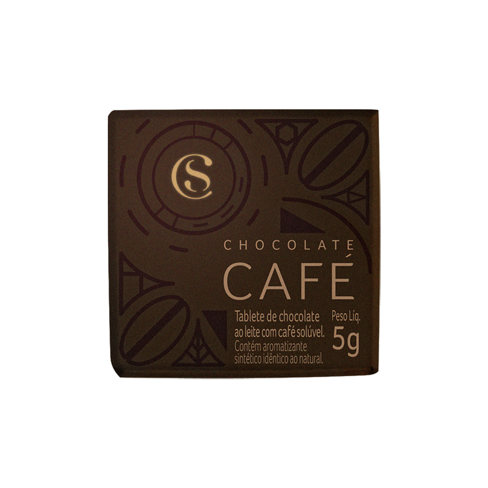 Tablete de Chocolate ao Leite Café 5g, , large. image number 0