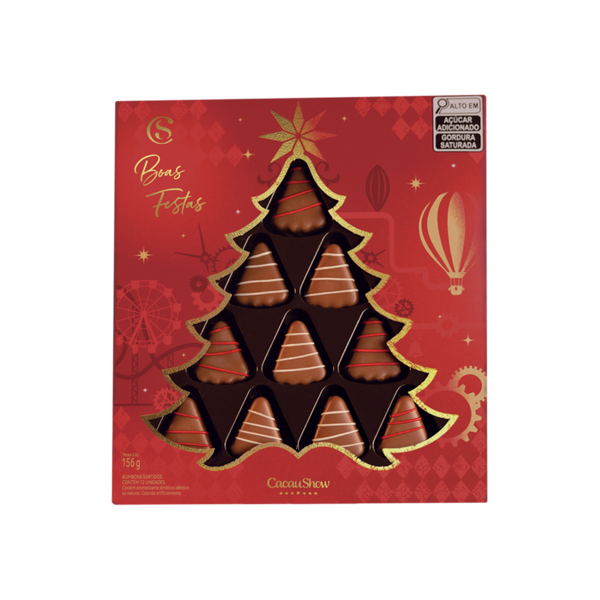 Caixa de Bombons ao Leite de Natal 156g Caixa de Bombons ao Leite de Natal 156g